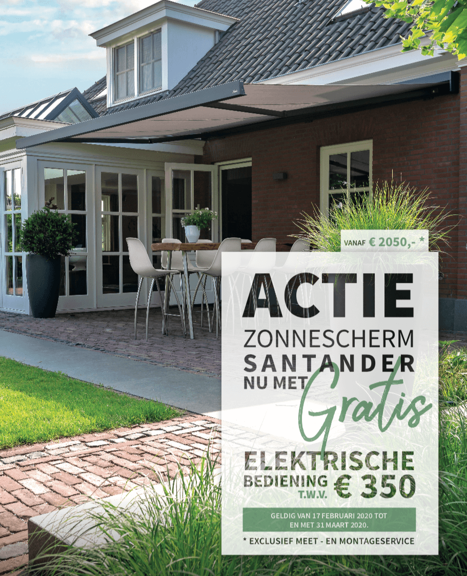 Actie zonnescherm Frisse zonwering 