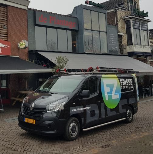 frisse zonwering onderweg